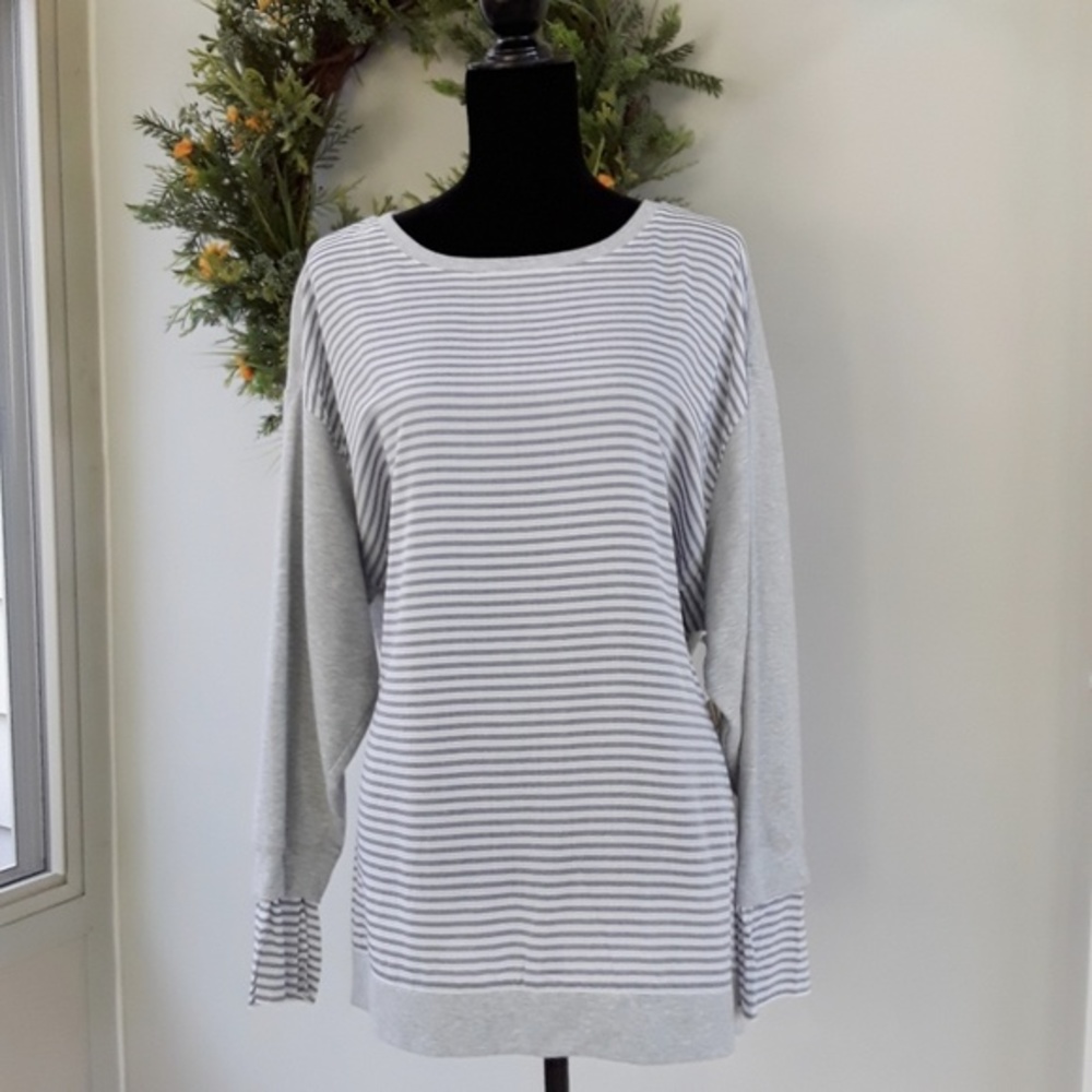 Vince Camuto Stripe Cuff Shirt Size 2X